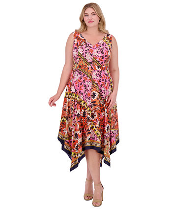 Plus Size Sleeveless Handkerchief-Hem Dress Vince Camuto