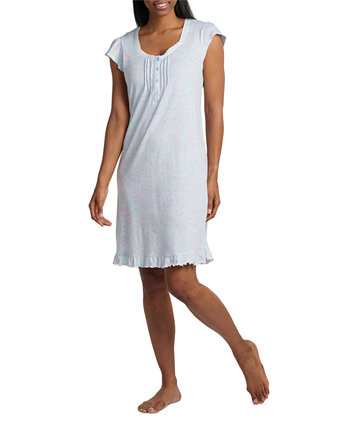Printed Short Sleeve Nightgown Miss Elaine