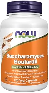 Saccharomyces Boulardii 5 миллиардов КОЕ пробиотик 60 вегетарианских капсул NOW Foods