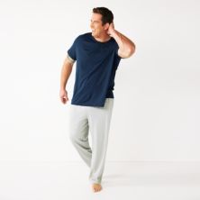Big & Tall Sonoma Goods For Life® Crewneck Tee & Sleep Pants Set Sonoma Goods For Life