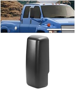 HECASA Mirror Cover Compatible with 2003-2009 Chevy Chevrolet Kodiak C4500 GMC Topkick C4500 Replacement for 20791441 Black Outer Side View Mirror Cap Cover Trim Driver or Passenger Side - 1 PC Hecasa