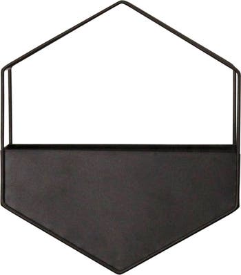Черный металлический настенный плантатор Stratton Home Décor