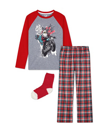 Комплект пижам для маленьких мальчиков, 2 шт., носки, 3 шт. Max & Olivia