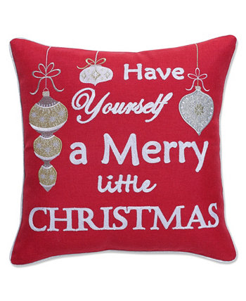 Декоративная подушка Merry Little Christmas, 18 x 18 дюймов Pillow Perfect