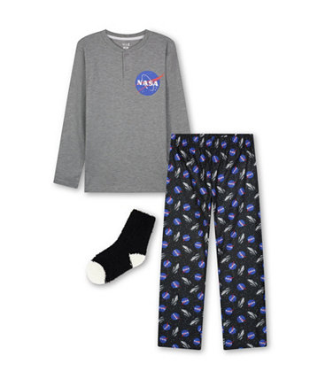 Пижама NASA для маленьких мальчиков с носками, комплект из 3 предметов Max & Olivia