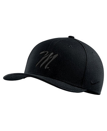 Мужская гибкая шляпа Ole Miss Rebels тройного черного цвета Classic99 Performance Nike