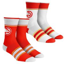 Unisex Rock Em Socks Atlanta Hawks Multi-Stripe 2-Pack Team Crew Sock Set Unbranded