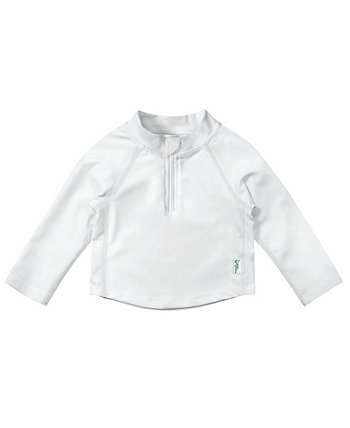 Рубашка из рашгарда на молнии с длинными рукавами для мальчиков и девочек для малышей Green sprouts