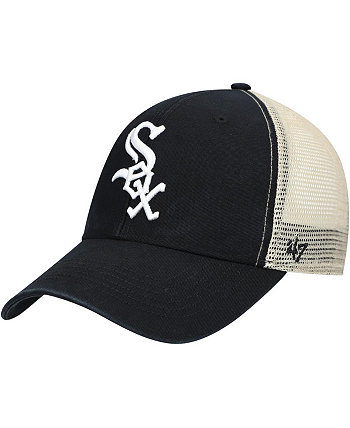 Мужская кепка '47 Black, Natural Chicago White Sox Флагманская выстиранная бейсболка Mvp Trucker Snapback '47 Brand