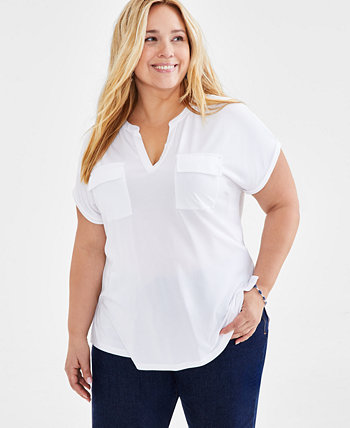 Трикотажная походная рубашка больших размеров, созданная для Macy's Style & Co