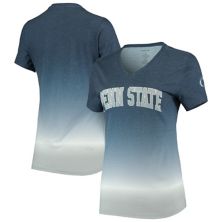 Женская темно-синяя футболка Penn State Nittany Lions Ombre с V-образным вырезом Boxercraft