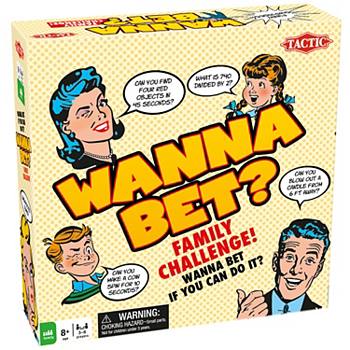 Настольная игра для всей семьи Wanna Bet?, 300 карточек, 3-6 игроков, для детей от 8 лет Tactic