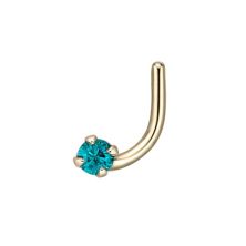 Lila Moon 10k Gold Blue Crystal Accent Nose Ring LILA MOON