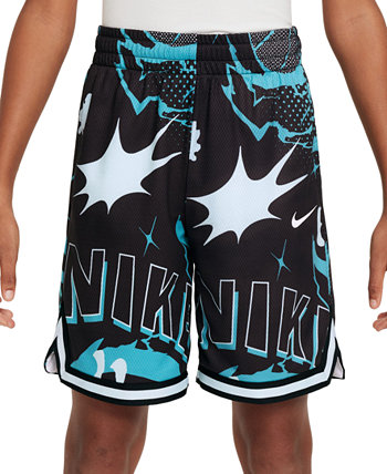 Баскетбольные шорты классического кроя из сетки с принтом Big Boys Dri-FIT DNA Nike