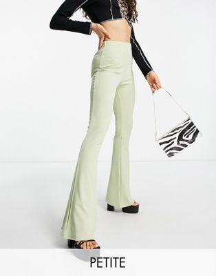 I Saw It First Petite rib flares in sage I Saw It First Petite