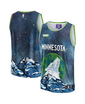 Мужская и женская футболка НБА и KidSuper Studios от Fanatics Blue Minnesota Timberwolves родного города NBA