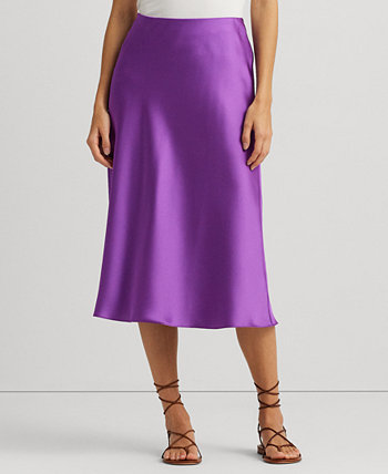 Женская атласная юбка-миди из шармеза Ralph Lauren