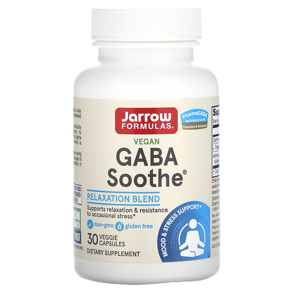GABA Soothe - 30 вегетарианских капсул - Jarrow Formulas Jarrow Formulas