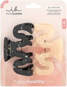 invisibobble CLIPSTAR Eclipse 2 pc Set - Large Claw Clips for Thick, Curly Hair - Strong Hold for All-Day Wear - Jumbo Claw Clips - Hair Accessory for Every Occasion Invisibobble