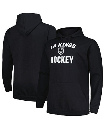 Мужской черный пуловер с капюшоном и логотипом Los Angeles Kings Big and Tall Arch Profile
