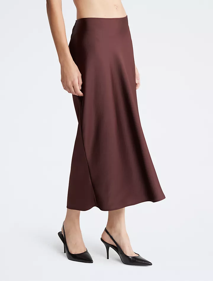 Атласная юбка-миди Calvin Klein