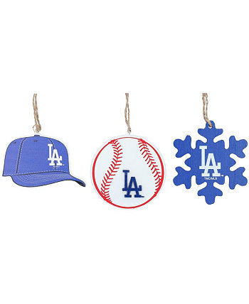 Набор из трех кепок Los Angeles Dodgers, бейсболки и украшений в виде снежинок Memory Company
