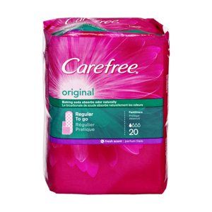 CAREFREE Original Regular To Go Pantiliners, Fresh Scent 20 ea Carefree