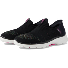 Кроссовки SKECHERS Go Walk 6 Valentina Hands Free с текстильным верхом и эластичной конструкцией SKECHERS Performance