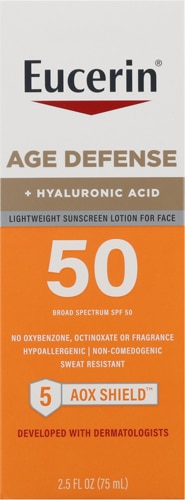 Eucerin Age Defense Легкий солнцезащитный лосьон для лица SPF 50 -- 2,5 жидких унции Eucerin