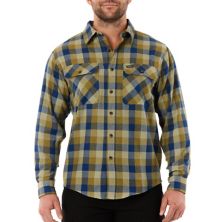 Мужская рабочая одежда Smith's Workwear Фланелевая рубашка стандартного кроя в клетку Buffalo с двумя карманами на пуговицах Smith's Workwear