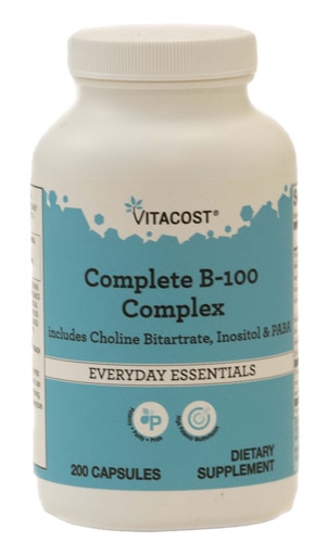 Комплекс Vitacost Complete B-100 — 200 капсул Vitacost