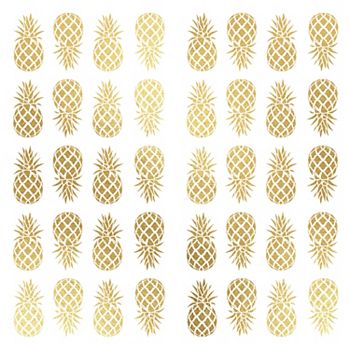 RoomMates Gold Finish Pineapple Wall Decals 20-piece Set RoomMates