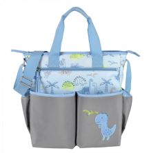 Baby Essentials Dinosaur Diaper Bag Tote 3-Piece Set with Changing Station Baby Essentials