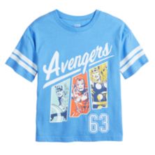 Свободная футболка с графическим рисунком в университетскую полоску Jumping Beans® Marvel's The Avengers для мальчиков 4–12 лет JB MARVEL