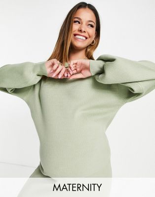 Хлопок: Пуловер для беременных On цвета шалфея - часть комплекта Cotton:On Maternity