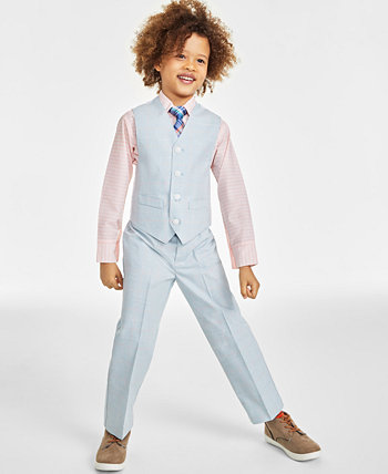 Клетчатый жилет, рубашка, брюки и галстук Glen для мальчиков для малышей, комплект из 4 предметов Nautica