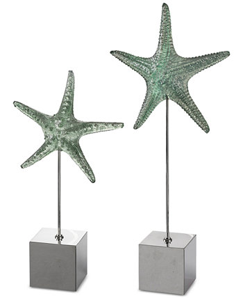 Набор из 2 скульптур морских звезд Uttermost
