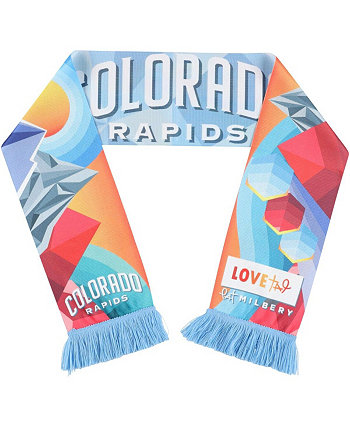 Мужской и женский двусторонний шарф из джерси Colorado Rapids с крючками Ruffneck Scarves