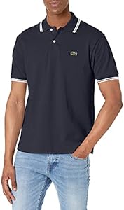 Lacoste Men's Short Semi Fancy Collar and Sleeve Polo Shirt Lacoste