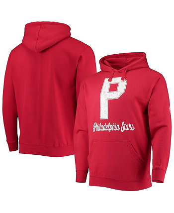 Мужской красный пуловер с капюшоном и логотипом Philadelphia Stars Negro League Stitches