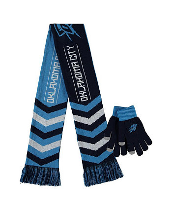 Синий комбинированный комплект из перчаток и шарфа из Оклахома-Сити для мужчин и женщин FOCO