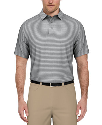 Men's Heathered Stripe Golf Polo Shirt PGA TOUR