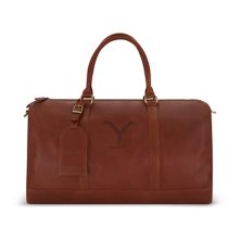 Yellowstone Leather 21-Inch Burnished Gold Duffle Bag License