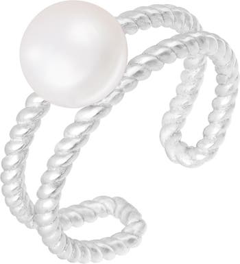 Серебряное кольцо с культивированным жемчугом 7-8 мм, размер 7 Splendid Pearls