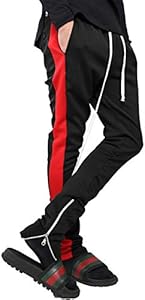 Мужские Спортивные брюки Hat and Beyond Stripe Track Pants Skinny Fit Stretch Trouser Elastic Jogger Gym Workout Hat and Beyond