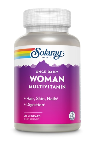 Solaray Once Daily Women Multi-Vita-Min™ -- 90 вегетарианских капсул Solaray