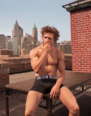Calvin Klein intense power boxer briefs 3 pack in black Calvin Klein