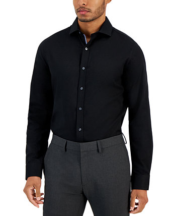 Мужская классическая рубашка узкого кроя Diamond Dobby, созданная для Macy's Bar III