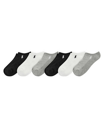 Детские Носки Polo Ralph Lauren Mesh 1.5 Cushion Low Cut Socks, 6-Pack Polo Ralph Lauren