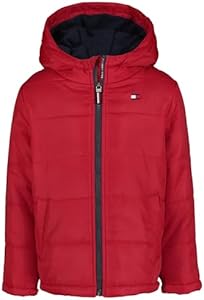  Кроссовки Tommy Hilfiger Boy's Chevron Color-Block Puffer (Большие дети) Tommy Hilfiger